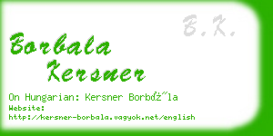 borbala kersner business card